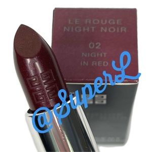 NEW discontinued Givenchy LE ROUGE NIGHT NOIR Lipstick 02 Night Red Lip